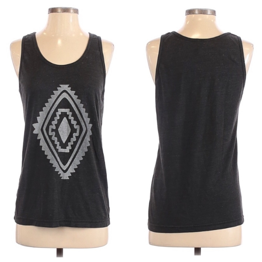American Apparel tank top Aztec print, navy, Small